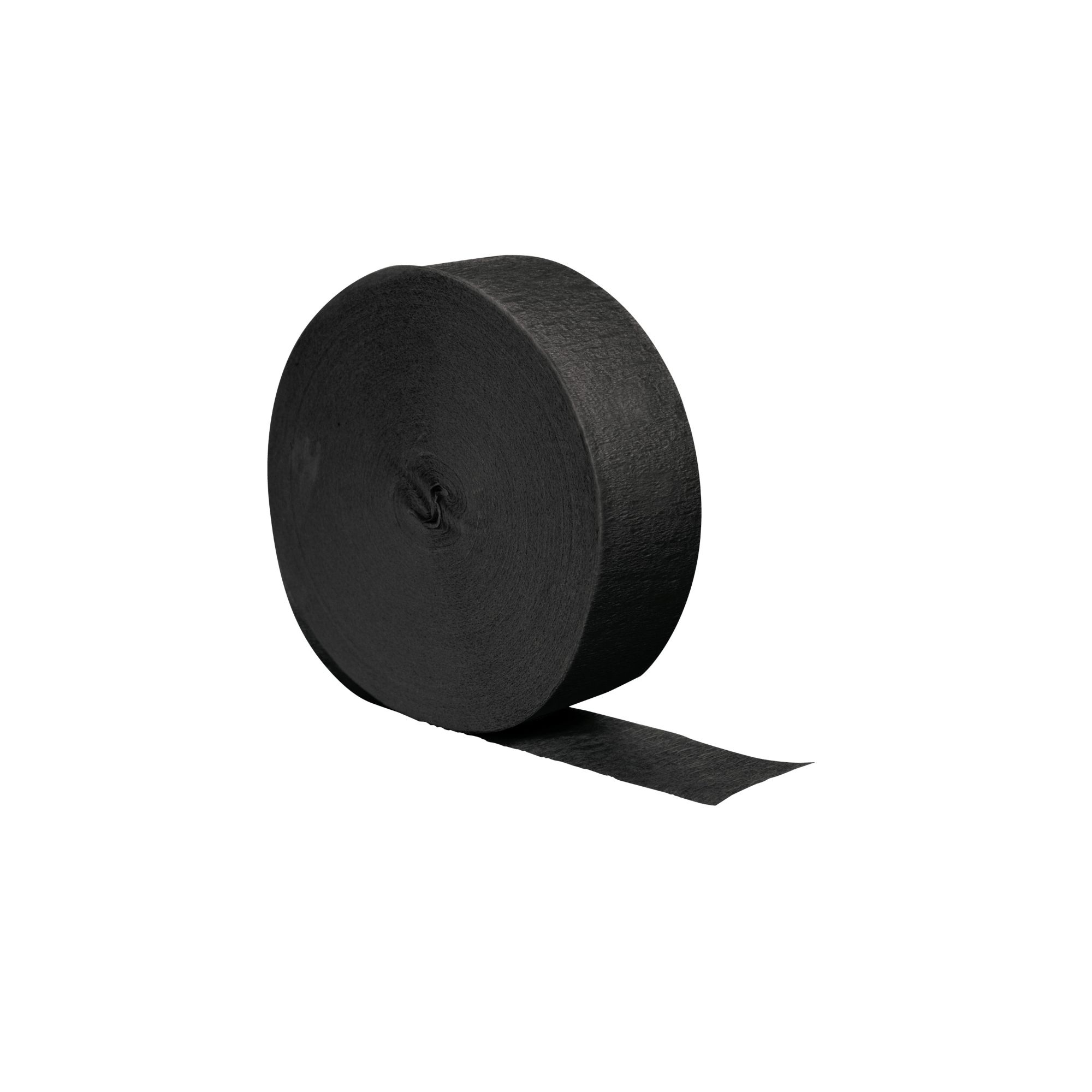 Club Pack of 12 Jet Black Crepe Paper Party Streamers 500